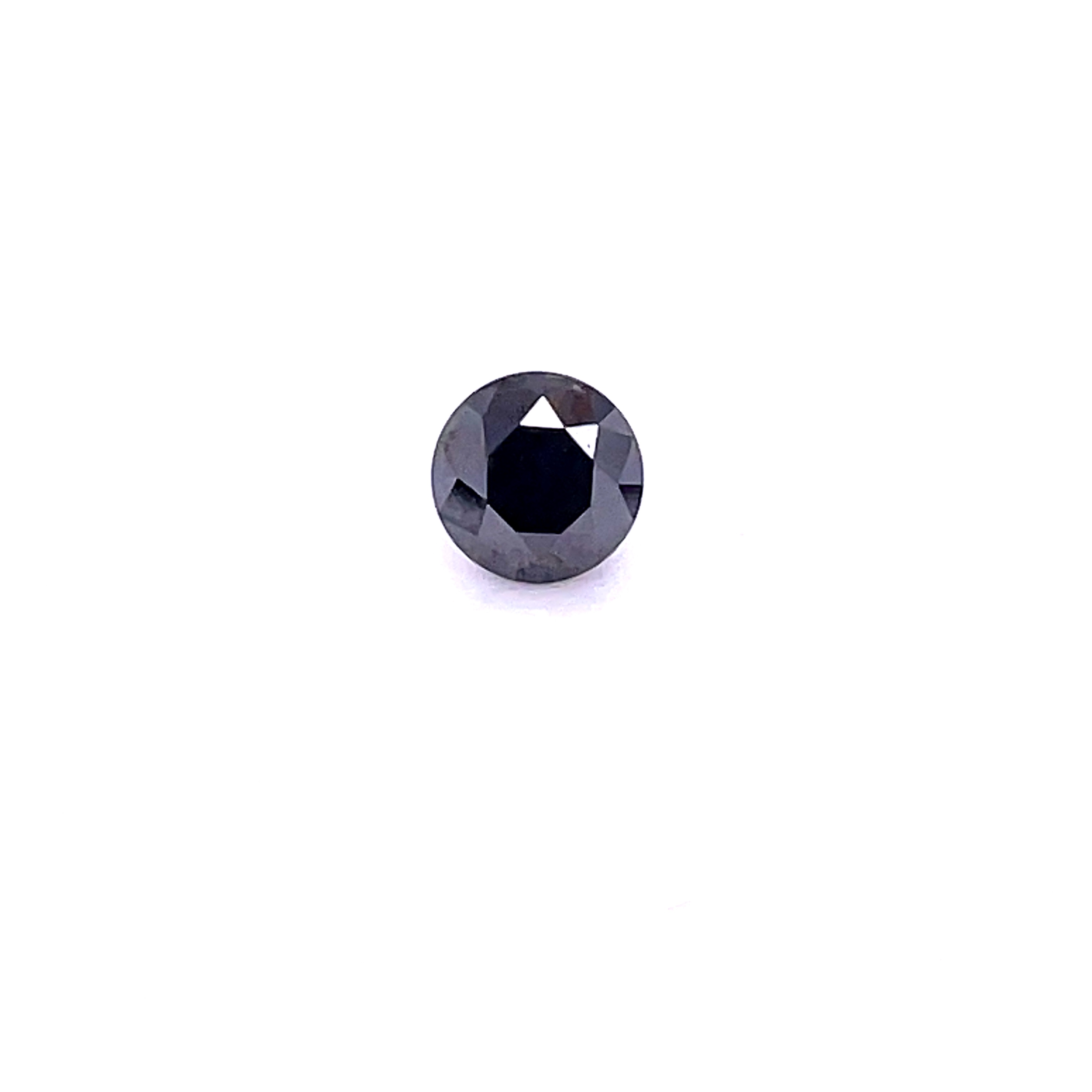 0.93 ct Round Natural Diamond : Fancy Black