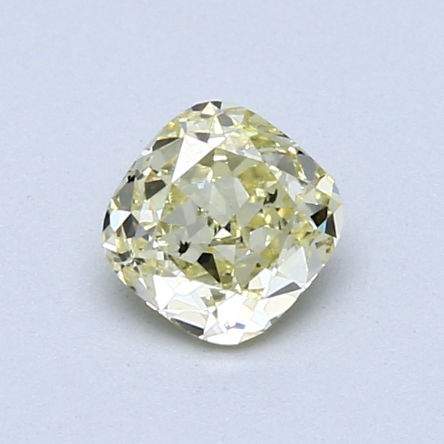 0.62 ct Cushion Cut Natural Diamond : Fancy Yellow / SI2